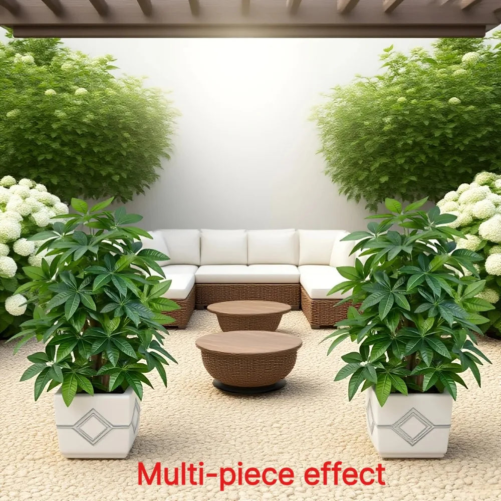 Artificial Money Tree with Decorative Planter – Realistic Green Indoor & Outdoor Faux Tree for Home, Patio, Porch & Event Decor