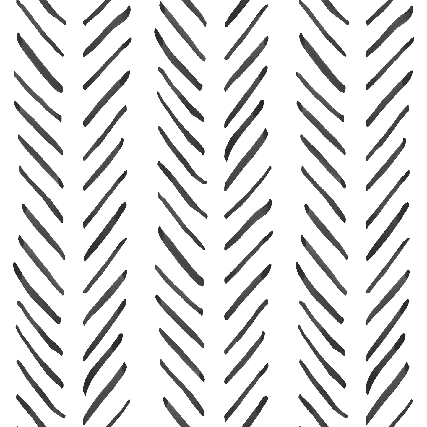 Herringbone Peel & Stick Wallpaper - Black/White Geometric