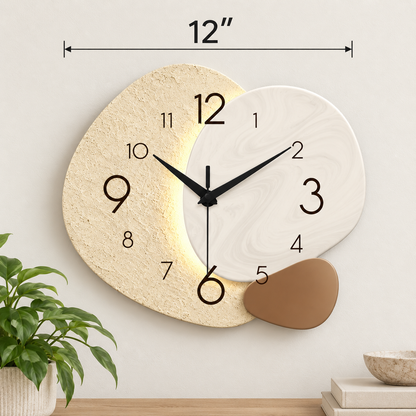 Modern Irregular Silent Wall Clock – Minimalist Quartz Decorative Wall Clock for Living Room