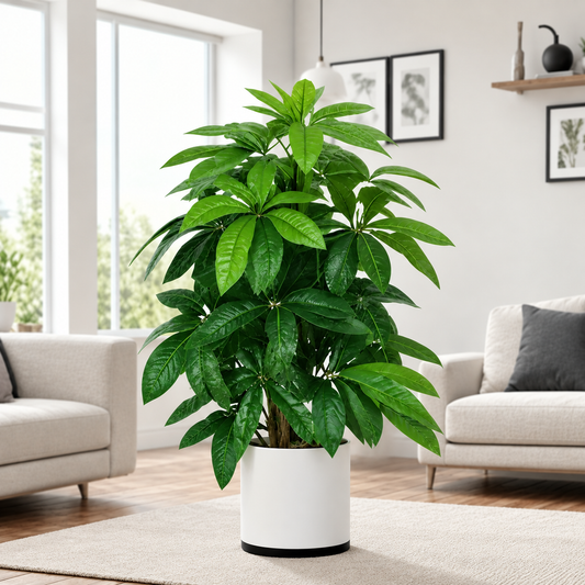 Artificial Money Tree with Decorative Planter – Realistic Green Indoor & Outdoor Faux Tree for Home, Patio, Porch & Event Decor