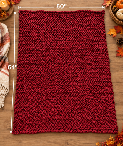 Solid Chunky knit Blanket