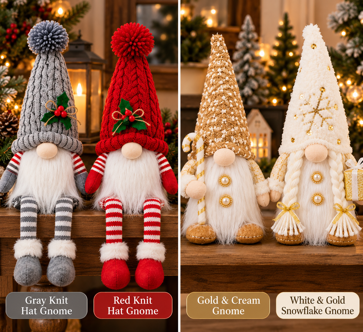 Christmas Gnome Plush Decorations – Festive Holiday Home Décor