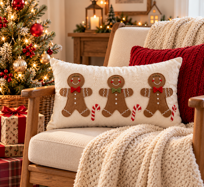 Christmas Decorative Throw Pillow Covers – Holiday Farmhouse Cushion Covers for Sofa & Bedroom