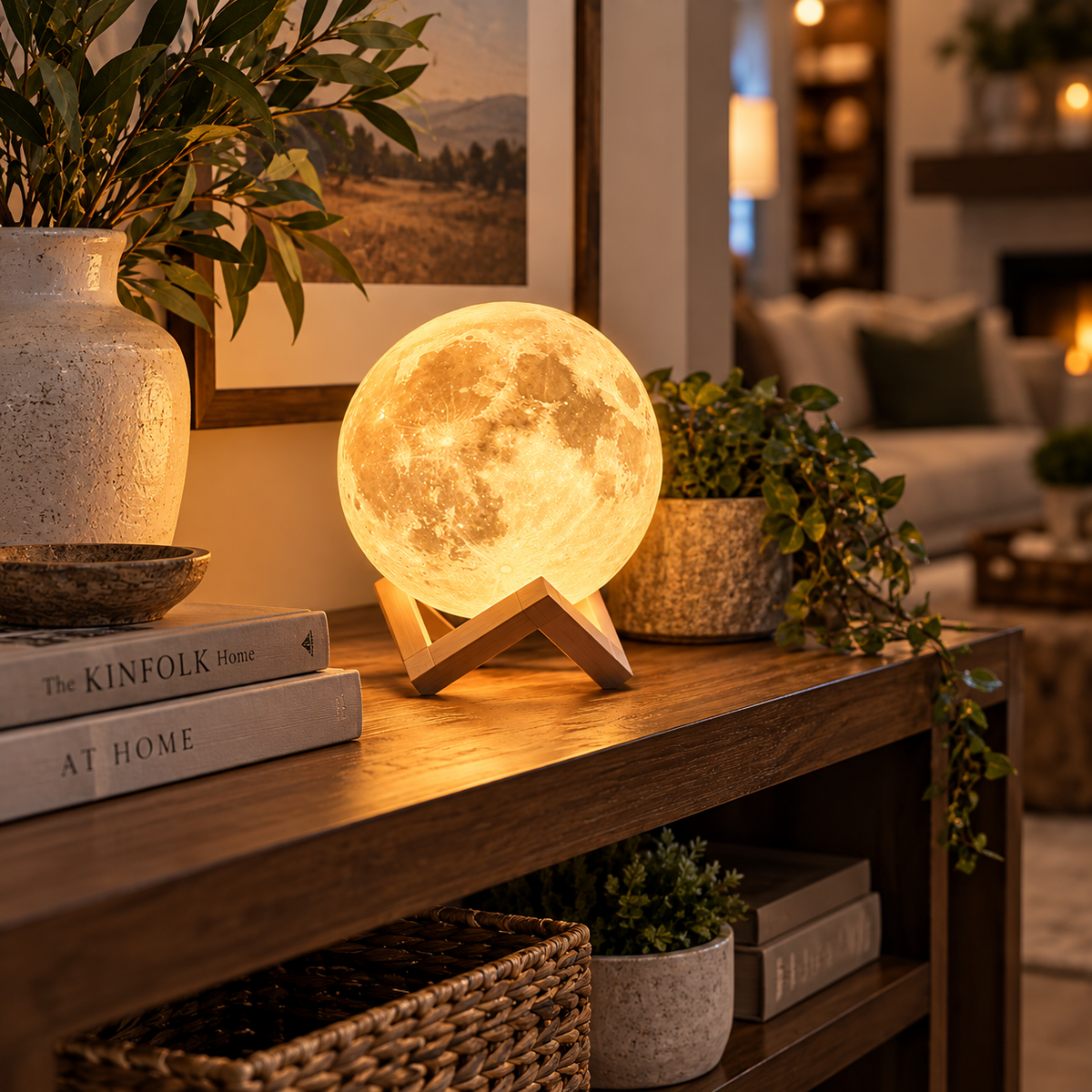 3D LED Moon Night Light – Ambient Bedroom & Desk Lamp