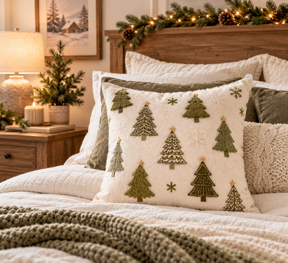 Christmas Decorative Throw Pillow Covers – Holiday Farmhouse Cushion Covers for Sofa & Bedroom