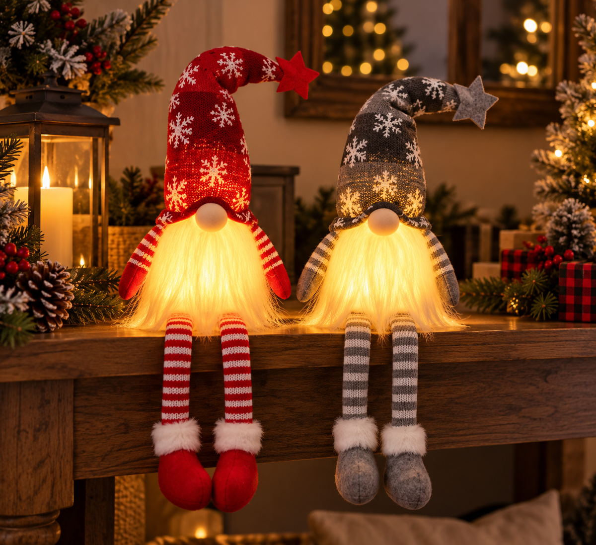 Christmas Gnome Plush Decorations – Festive Holiday Home Décor