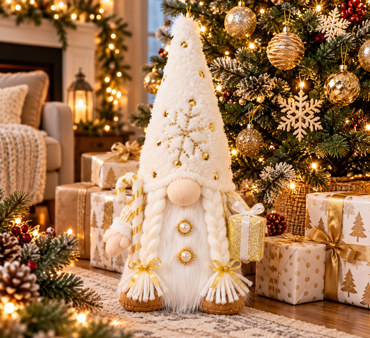 Christmas Gnome Plush Decorations – Festive Holiday Home Décor