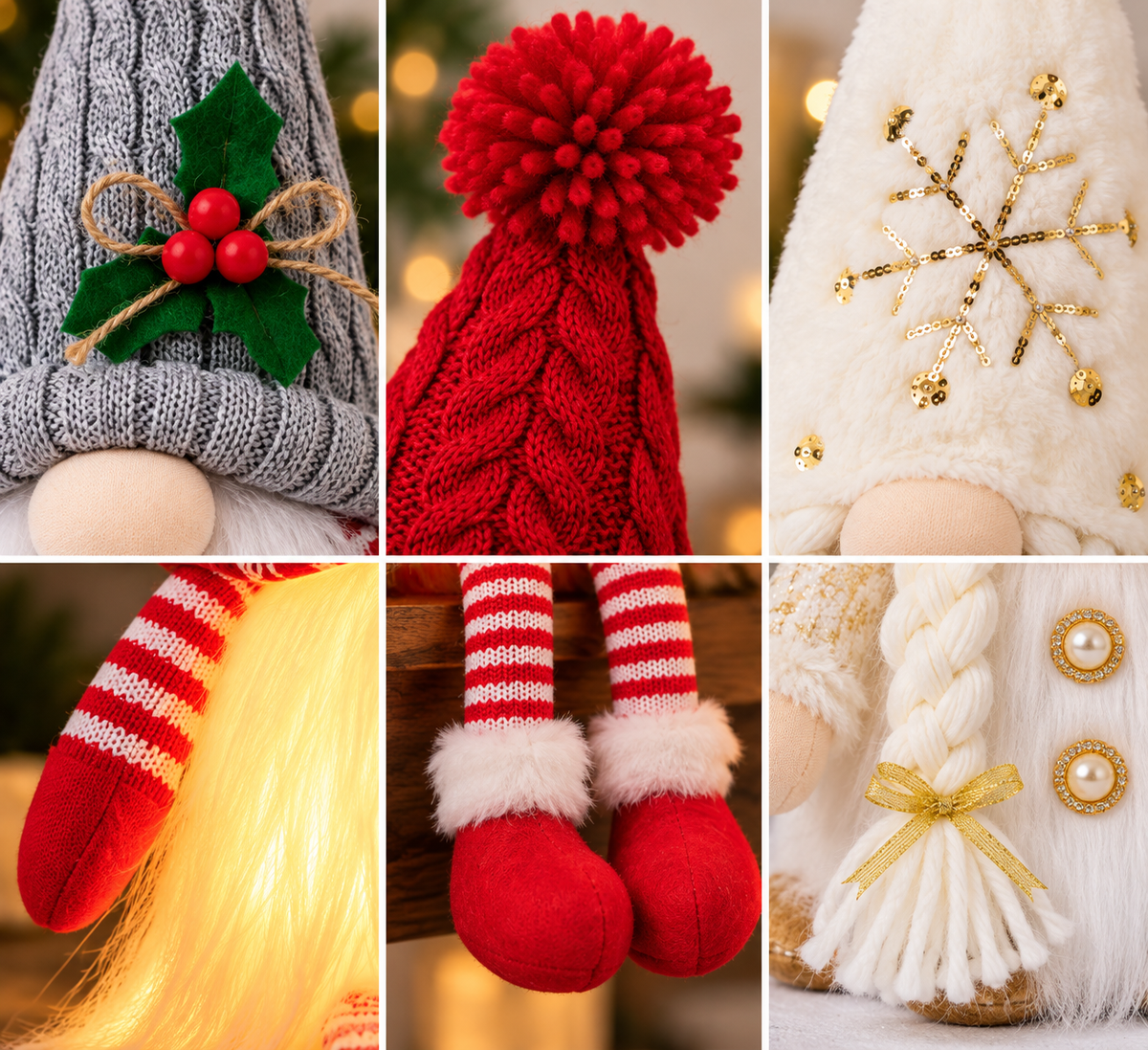 Christmas Gnome Plush Decorations – Festive Holiday Home Décor