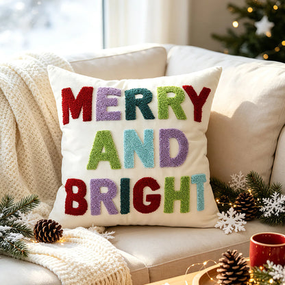 Christmas Decorative Throw Pillow Covers – Holiday Farmhouse Cushion Covers for Sofa & Bedroom