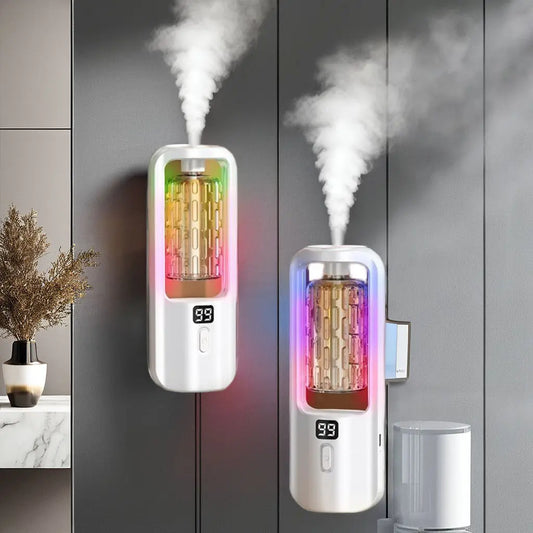 50ml Wall-Mounted Fragrance Diffuser with Timer, Rechargeable Scent Dispenser for Home