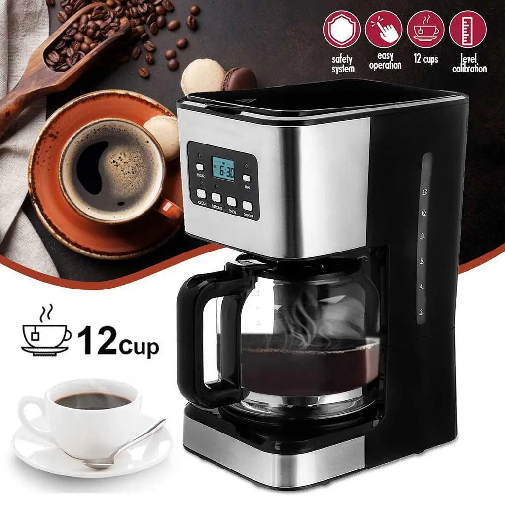 Drip Coffee Maker - Compact 8.46x7.87x12.6 Inch Pump Machine