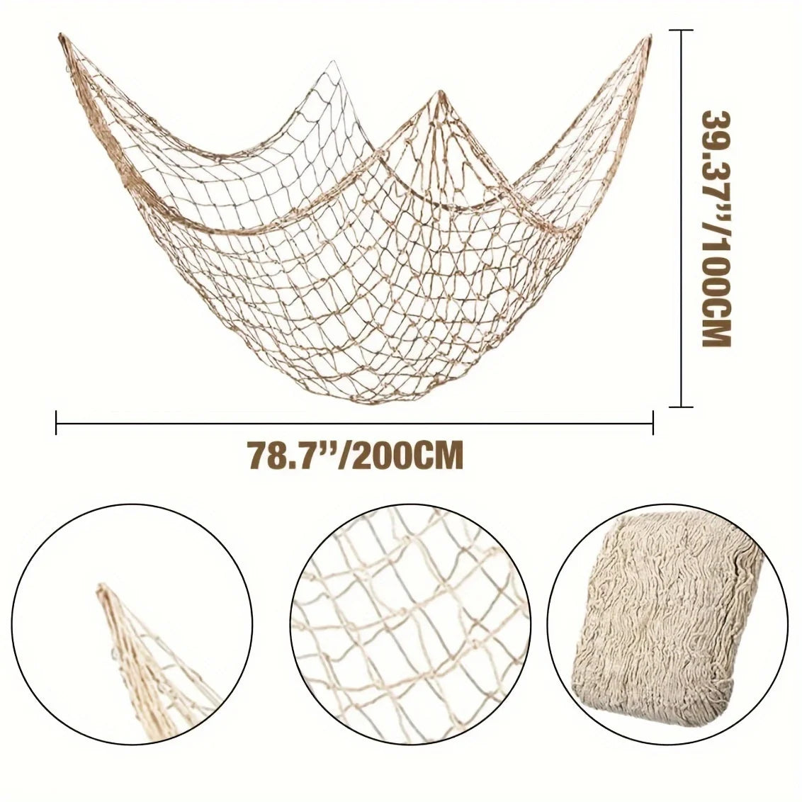 Nautical Fishing Net Wall Hanging – Coastal Beach Decor