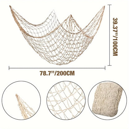 Nautical Fishing Net Wall Hanging – Coastal Beach Decor