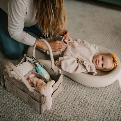 Foldable Baby Diaper Caddy Organizer with Storage Compartments