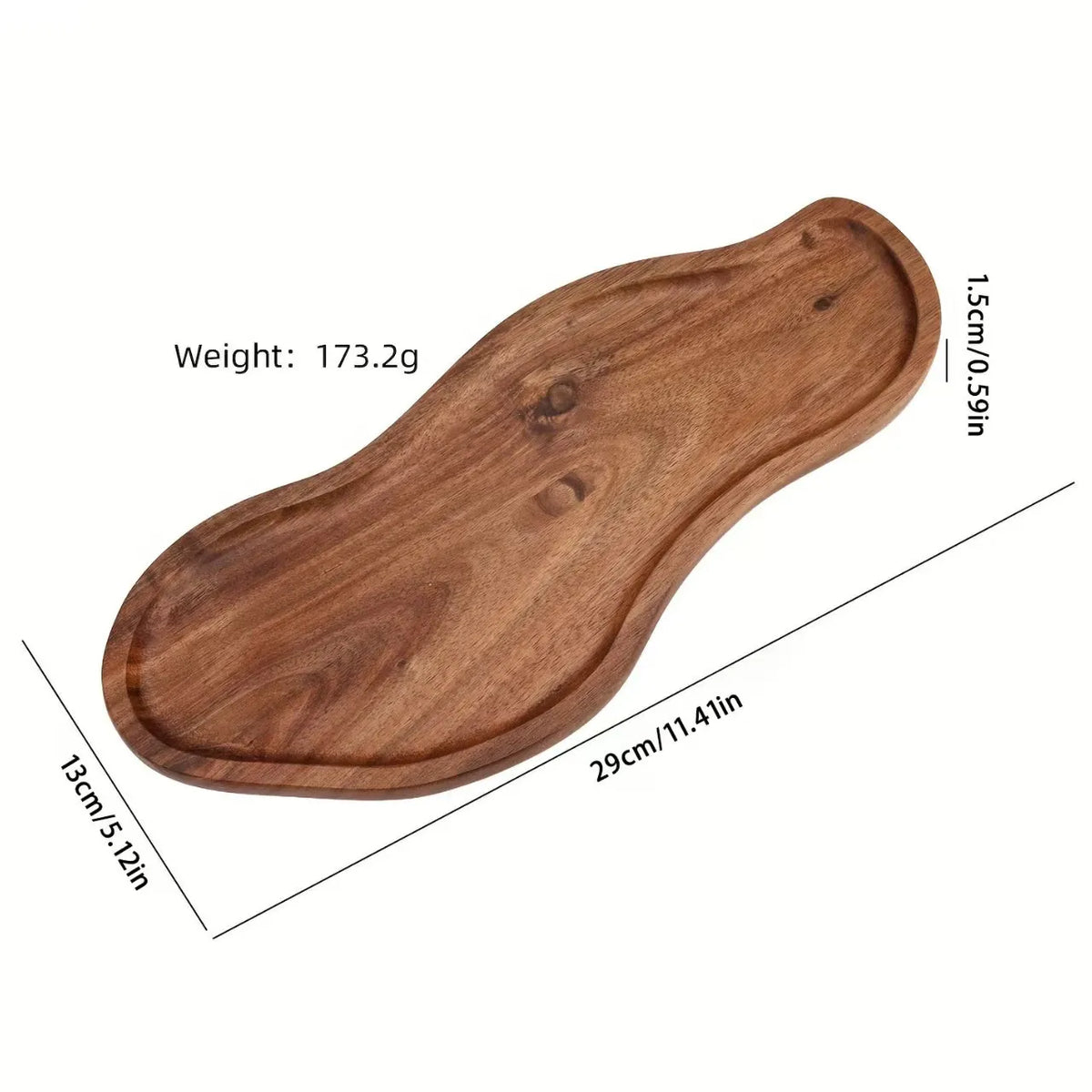 Natural Wood-Style Decorative Tray – Bathroom Vanity & Countertop Organizer