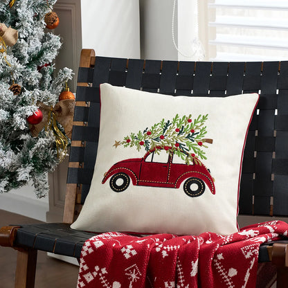 Christmas Decorative Throw Pillow Covers – Holiday Farmhouse Cushion Covers for Sofa & Bedroom
