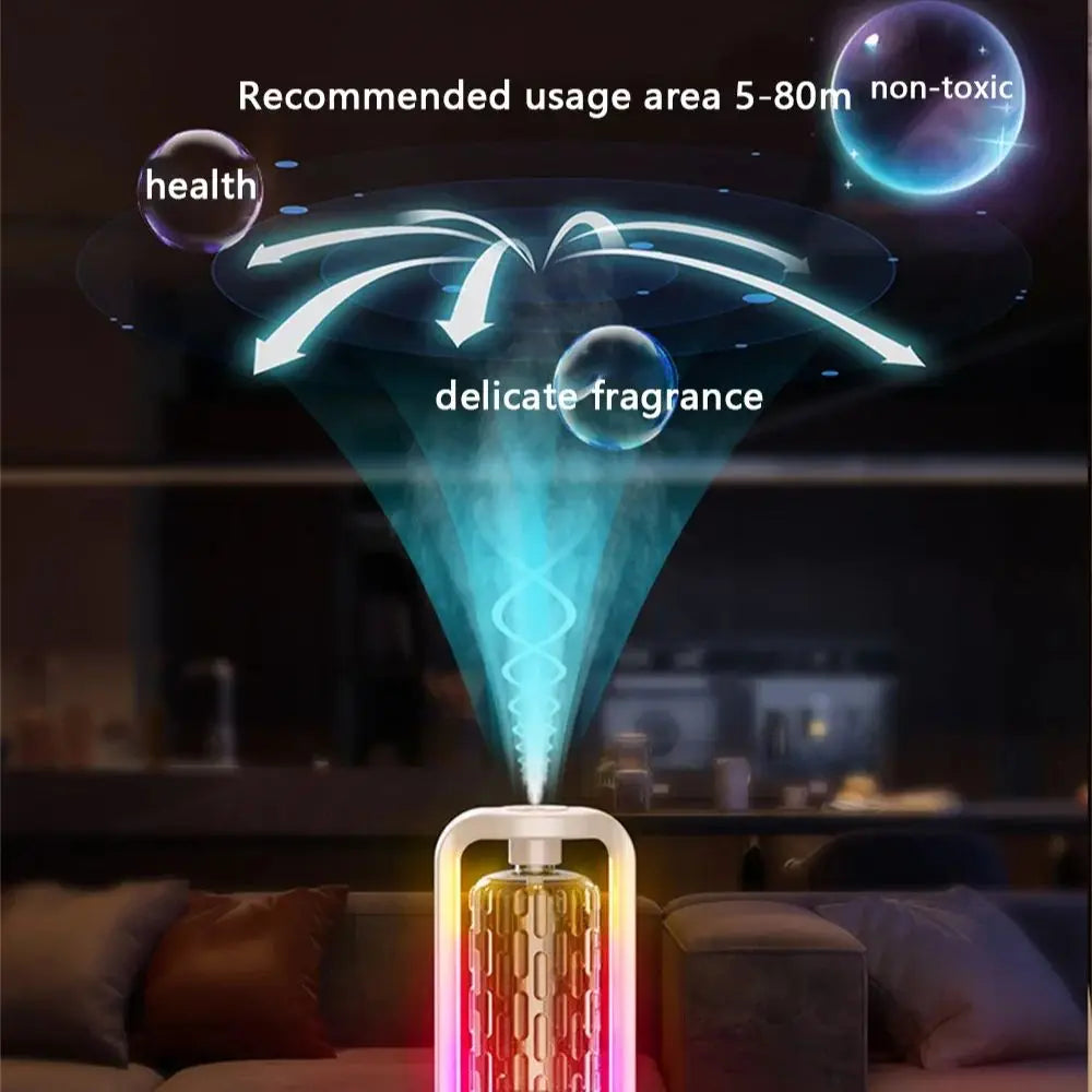 50ml Wall-Mounted Fragrance Diffuser with Timer, Rechargeable Scent Dispenser for Home