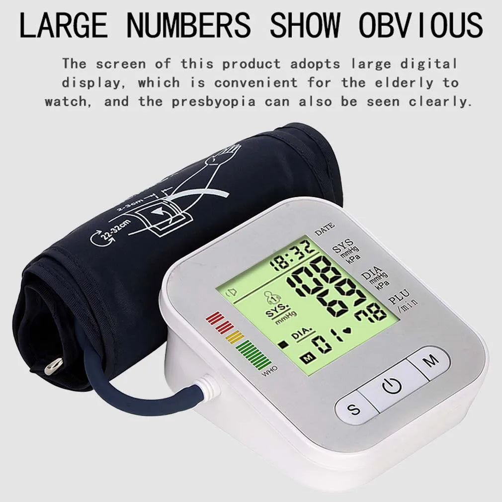 BP Monitor: English Voice, Automatic Upper Arm Sphygmomanometer