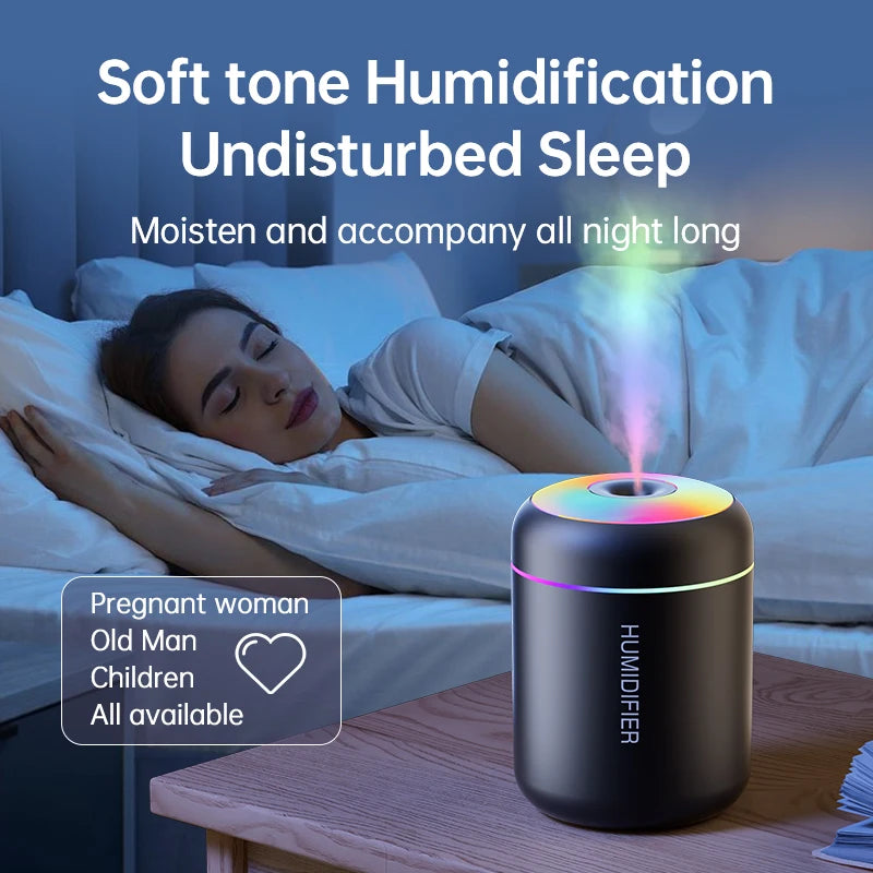180ml Mini USB Air Humidifier & Aroma Diffuser with LED Light