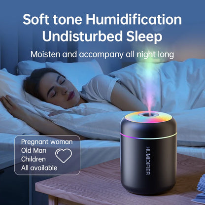 180ml Mini USB Air Humidifier & Aroma Diffuser with LED Light