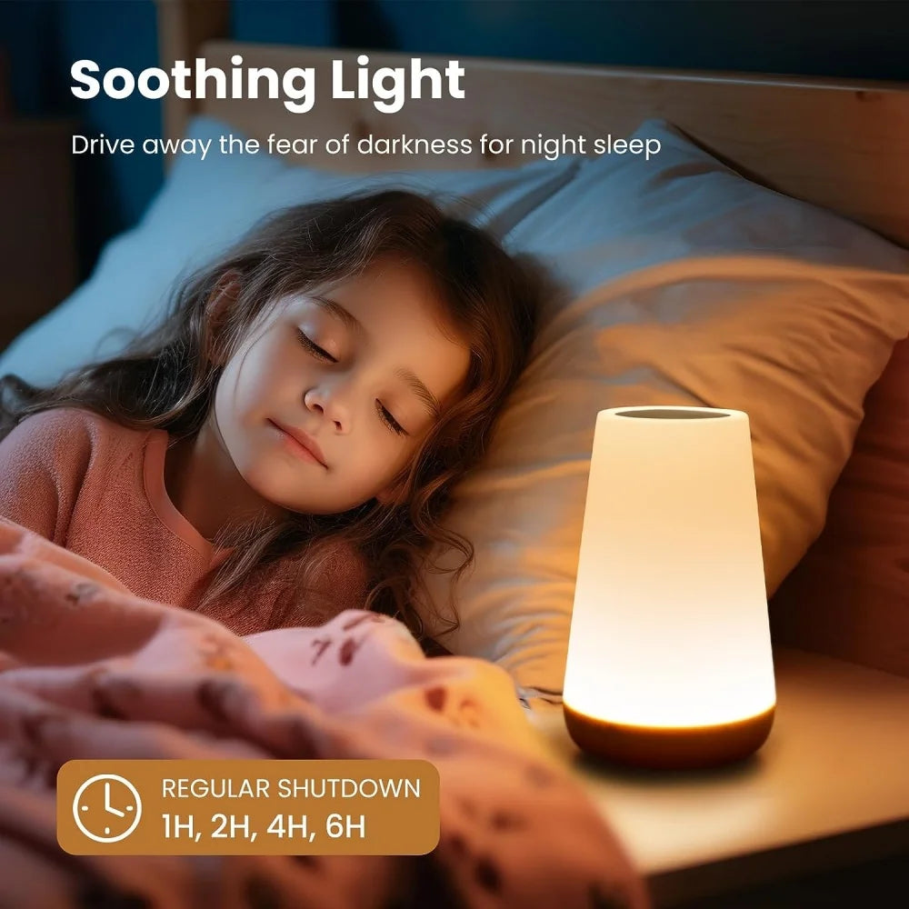 Rechargeable RGB Touch Table Lamp – Dimmable Color-Changing Night Light