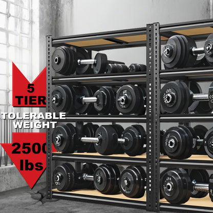 5-tier adjustable dumbbell rack with weight capacity display