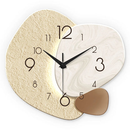 Modern Irregular Silent Wall Clock – Minimalist Quartz Decorative Wall Clock for Living Room