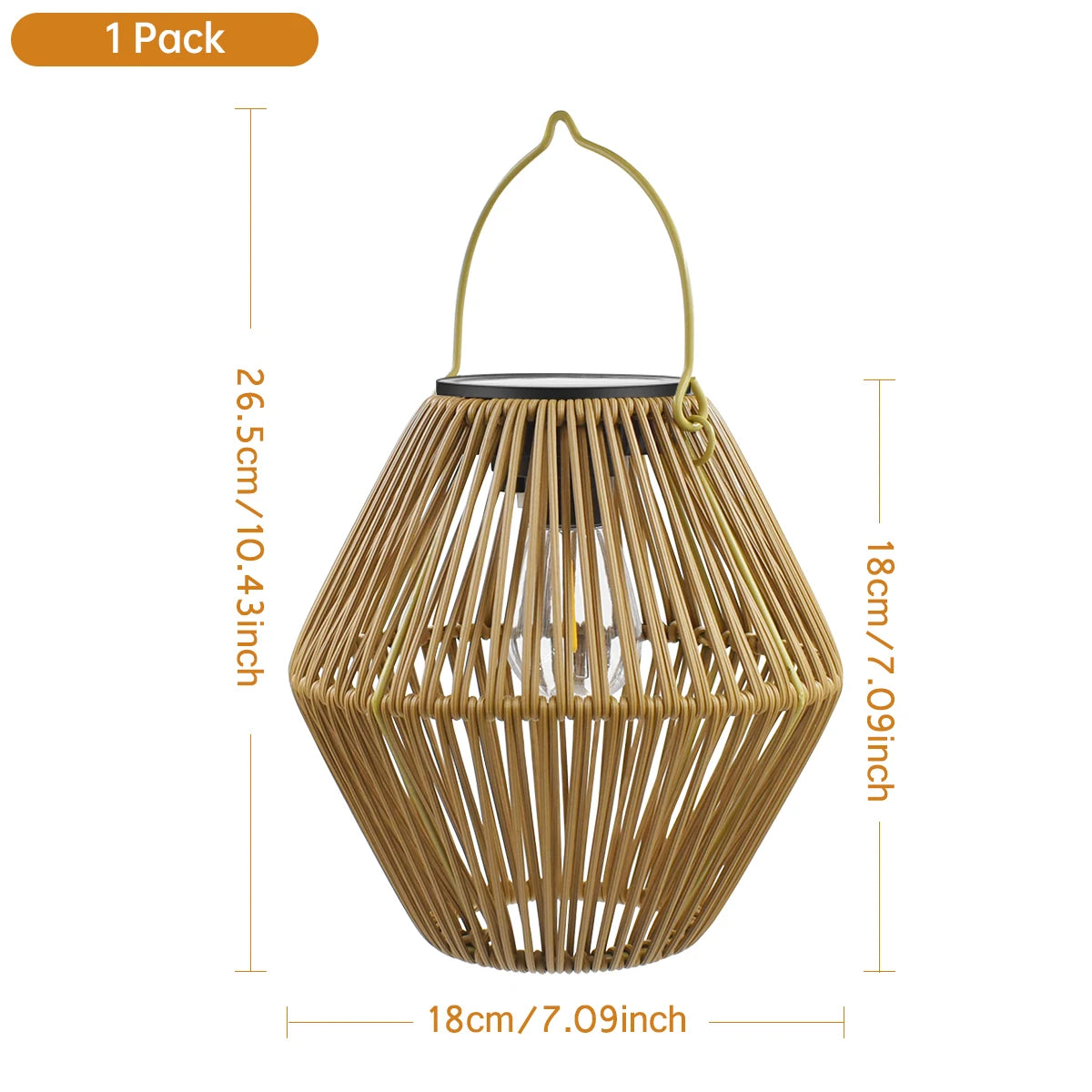 Outdoor Solar Hanging Lantern – Waterproof Woven Boho Garden Light for Patio, Yard & Landscape