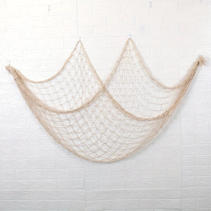 Nautical Fishing Net Wall Hanging – Coastal Beach Decor