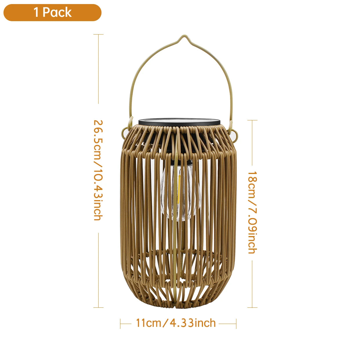Outdoor Solar Hanging Lantern – Waterproof Woven Boho Garden Light for Patio, Yard & Landscape