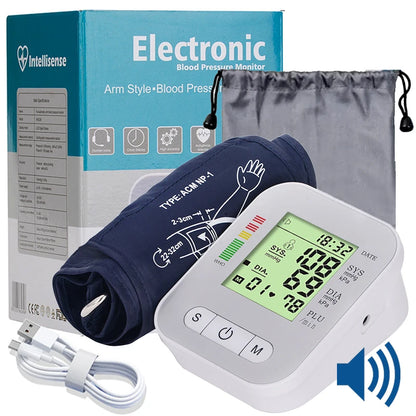 BP Monitor: English Voice, Automatic Upper Arm Sphygmomanometer