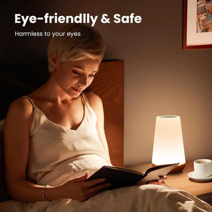 Rechargeable RGB Touch Table Lamp – Dimmable Color-Changing Night Light