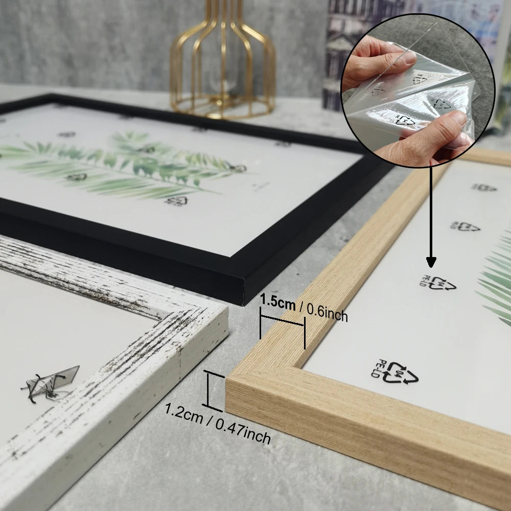 Wooden Picture Frame for Wall or Tabletop Display