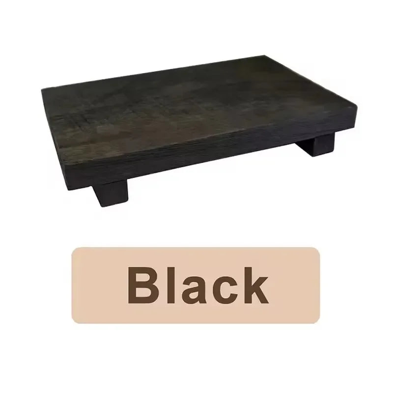 Wooden Pedestal Display Tray – Rustic Bathroom Vanity & Countertop Déco