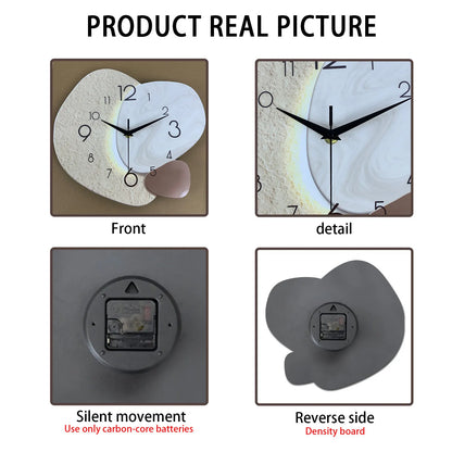 Modern Irregular Silent Wall Clock – Minimalist Quartz Decorative Wall Clock for Living Room