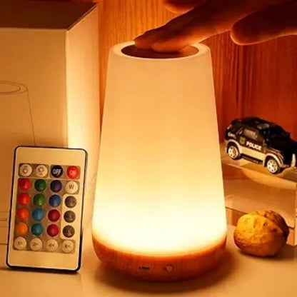 Rechargeable RGB Touch Table Lamp – Dimmable Color-Changing Night Light