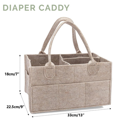 Foldable Baby Diaper Caddy Organizer with Storage Compartments