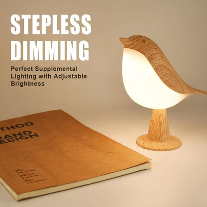 LED Bird Table Lamp with Touch Control, 3-Level Dimming