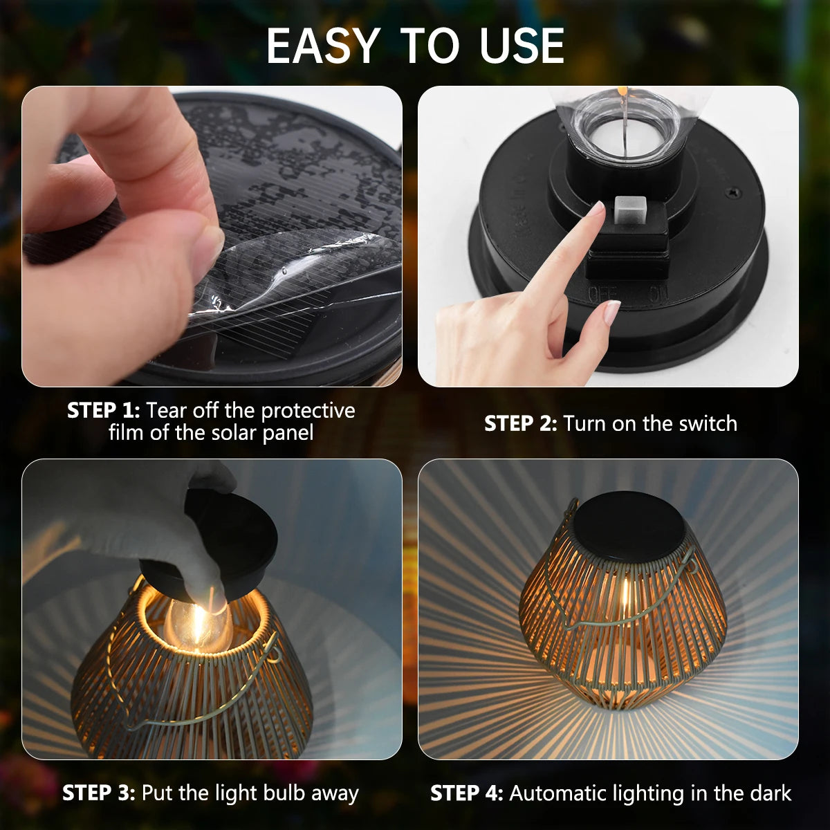Outdoor Solar Hanging Lantern – Waterproof Woven Boho Garden Light for Patio, Yard & Landscape