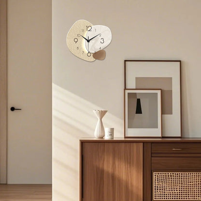 Modern Irregular Silent Wall Clock – Minimalist Quartz Decorative Wall Clock for Living Room