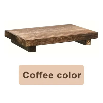 Wooden Pedestal Display Tray – Rustic Bathroom Vanity & Countertop Déco