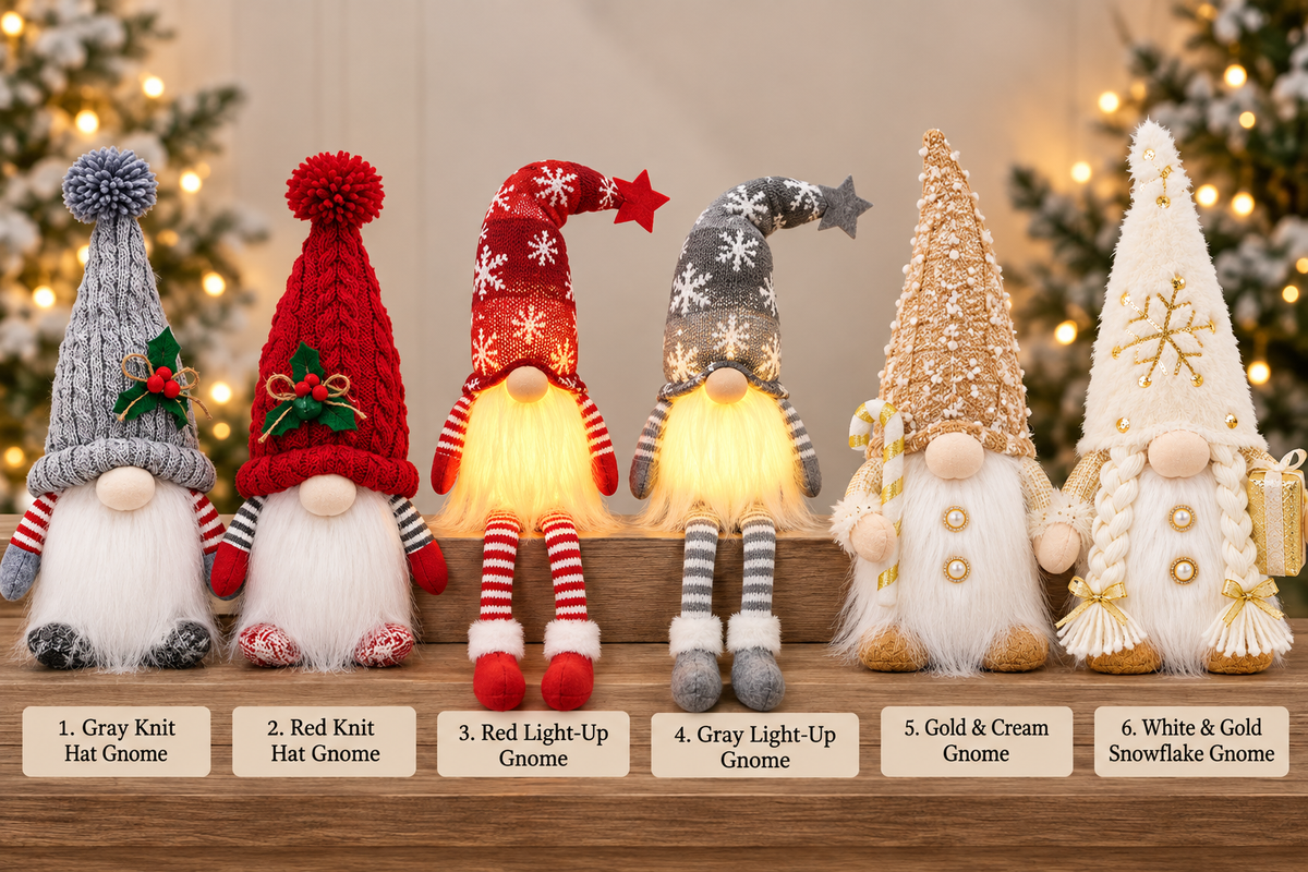 Christmas Gnome Plush Decorations – Festive Holiday Home Décor