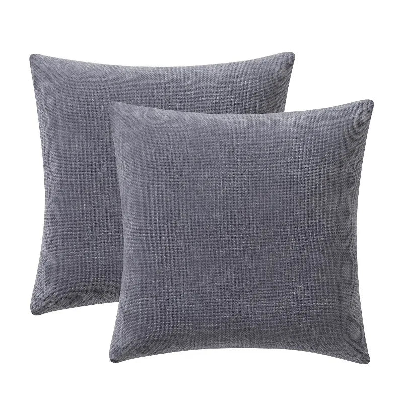 Solid Chenille Throw Pillow Set - 18" x 18"
