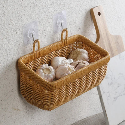 Decorative Wall Storage Basket – Handwoven Hanging Organizer for Home & Kitchen