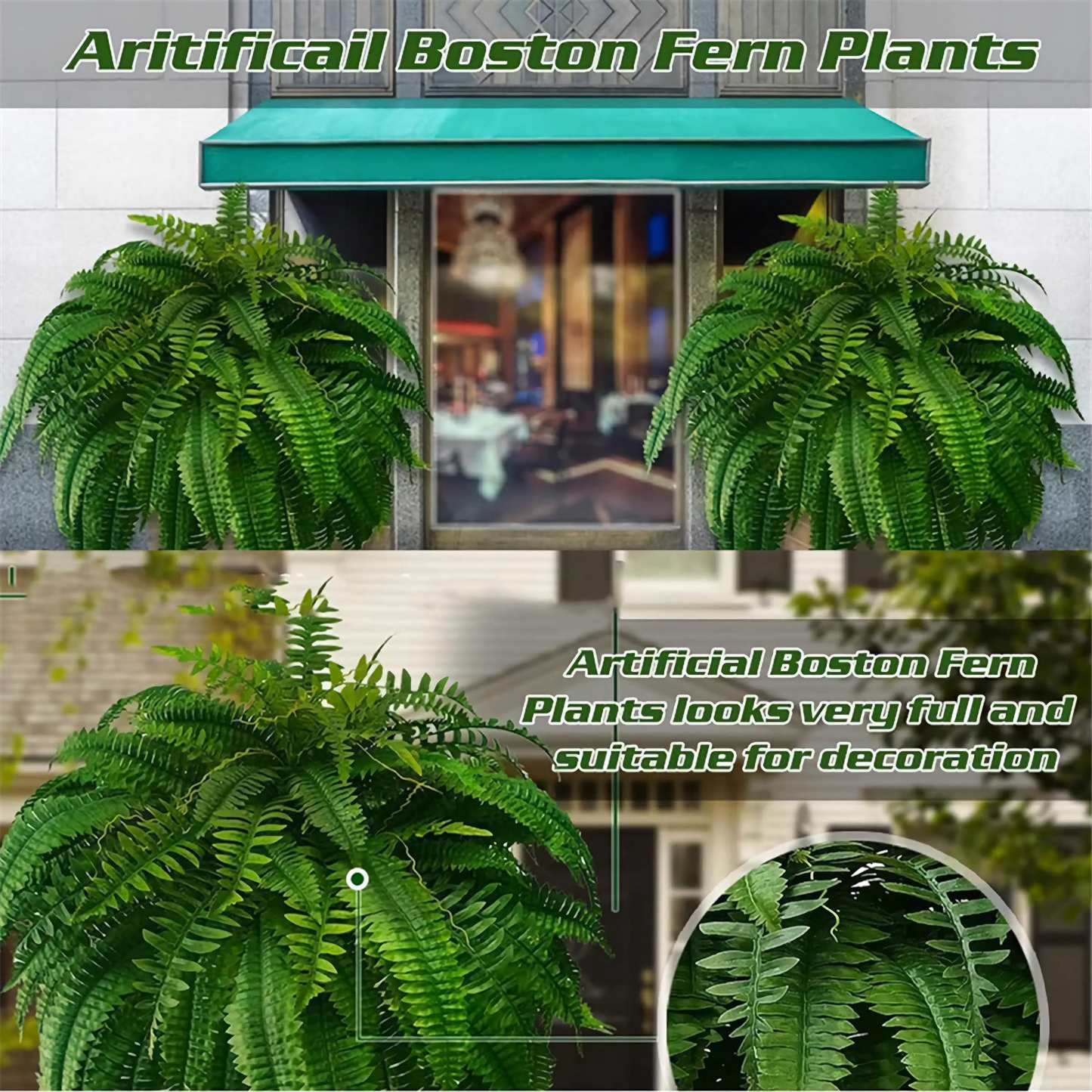 UV Resistant Artificial Boston Fern