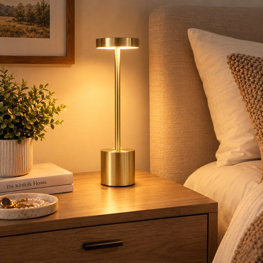 Rechargeable Touch Table Lamp – Dimmable LED Cordless Nightstand Lamp